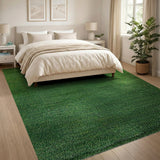 Lush Green Grass Texture Area Rug