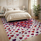 Scattered Hearts Multi-Color Area Rug