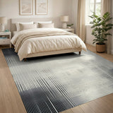 Black White Halftone Dot Gradient Area Rug