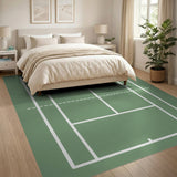 Tennis Court Green Area Rug