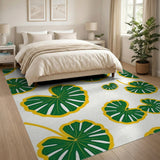 Vibrant Monstera Leaf Pattern Area Rug
