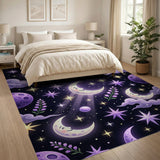 Adorable Smiling Moon Night Sky Rug