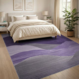 Purple Abstract Area Purple Wave Abstract Area Rug