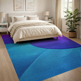 Vibrant Purple Pink Blue Overlapping Circles Area Rug