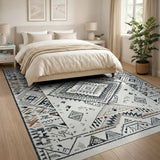 Beige Southwestern Geometric Beige and Neutral Area Rug