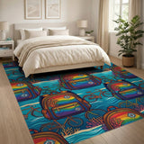 Rainbow Backpack Coastal Area Rug