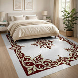 Traditional Persian Ornate Maroon Floral Persian Area Rug