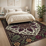 Ornate Traditional Persian Mandala Area Rug
