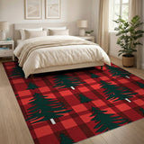 Red Buffalo Plaid Christmas Tree Area Rug