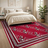 Red Heritage Tribal Bird Area Rug