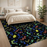 Vibrant Lemon Confetti Kids Area Rug
