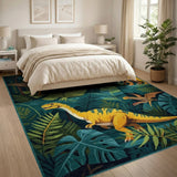 T-Rex Jungle Adventure Kids Area Rug