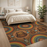 Vibrant Backpack Geometric Area Rug