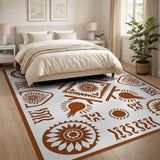 Heritage Tribal Orange Heritage Tribal Geometric Area Rug
