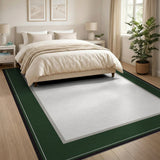 Emerald Green Framed Border Area Rug