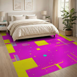Multi-color and Patterns Vibrant Pink Yellow Teal Geometric Area Rug