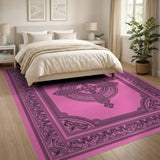 Pink Ornate Persian Medallion Rug