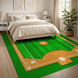 Multi-color and Patterns Baseball Diamond Field Area Rug