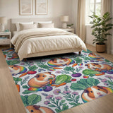 Rainbow Guinea Pig Kids Area Rug