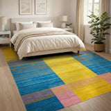 Multi-color and Patterns Vibrant Multi-Color Geometric Stripe Area Rug