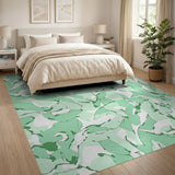 Green Organic Green Camo Abstract Area Rug