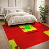 Vibrant Monster Handprint Kids Area Rug