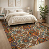 Multi-Color Geometric Backpack Area Rug