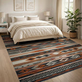 Multi-color and Patterns Southwestern Geometric Tribal Area Rug