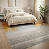 Vibrant Sunset Arch Geometric Area Rug
