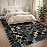 Modern Geometric Black White No. 3 Area Rug