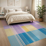 Vibrant Multicolor Plaid Geometric Area Rug