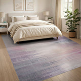 Distressed Vintage Pink Purple Streak Area Rug