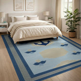 Navy Anchor Nautical Area Rug