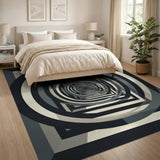 Hypnotic Geometric Vortex Area Rug