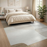 Beige and Neutral Abstract Neutral Organic Shapes Area Rug