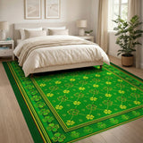 Emerald Shamrock Lattice Area Rug