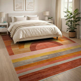 Arched Sunset Multi-Color Geometric Area Rug
