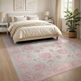 Blush Pink Peony Floral No. 2 Area Rug