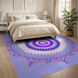 Boho Chic Purple Mandala Area Rug