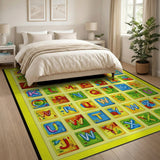 Vibrant ABC Alphabet Kids Learning Rug