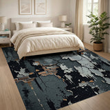 Distressed Grey Peeling Plaster Brick Rug