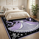 Starry Purple Cat Princess Area Rug