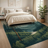 Mountain Forest Valley Area Rug