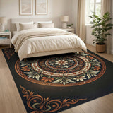Traditional Persian Opulent Gold Mandala Persian Area Rug