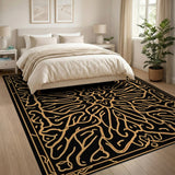 Majestic Tribal Lion Mandala Area Rug