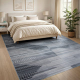 Grey Geometric Modern Geometric Grey Area Rug