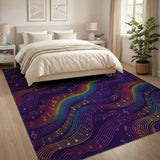 Rainbow Musical Notes Area Rug