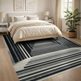 Monumental Archway Black White Geometric Rug