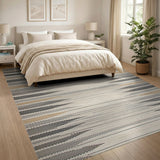 Beige Geometric Arrow Area Rug