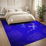Fractal Nebula Abstract Area Rug